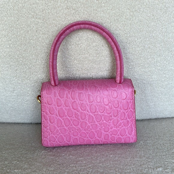 By Far leather Mini Embossed Leather Bag in pink - Picture 2 of 6